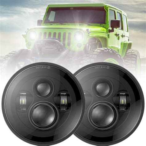 Buy Kropos 7 Inch LED Headlights for Jeep Wrangler JK JKU LJ TJ CJ ...