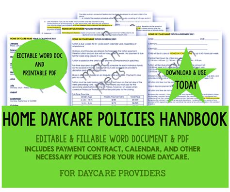 Daycare Policy Template - prntbl.concejomunicipaldechinu.gov.co