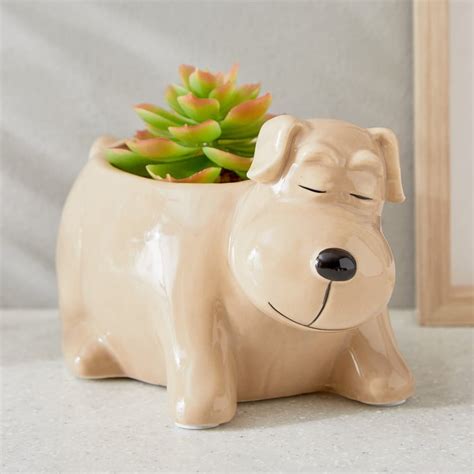 Buy Gloria Seasons Ceramic Dog Planter from Home Centre at just INR 499.0