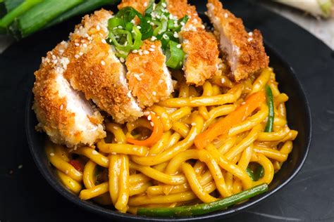 Curry Udon with Crispy Chicken Katsu | Savory Touch
