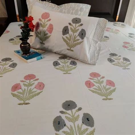 Bed Sheets - Handblock Printed Quilted Bedcover Manufacturer from Jaipur
