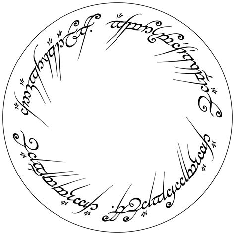 LOTR Lord of the Rings One Ring Script Vinyl Decal 6 inches wide | eBay