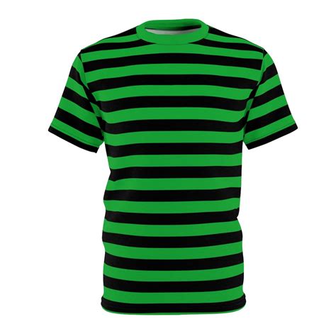 Green & Black Striped T-shirt: Punk Rocker Style - Etsy