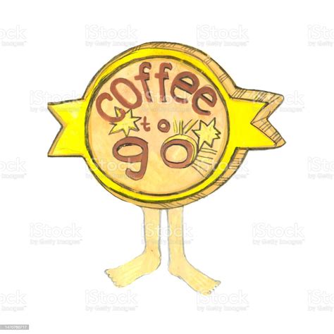 Drawn Objects Coffee To Go Clip Art Hand Drawn Objects Coffee Elements Stickers Stock ...