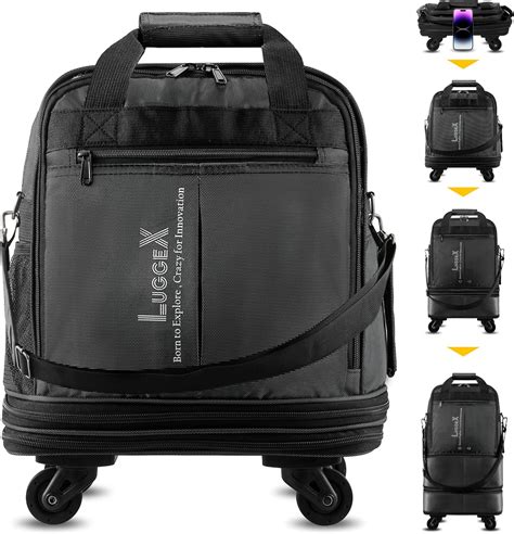 Amazon.com | LUGGEX Expandable Underseat Carry On Luggage Bag with ...