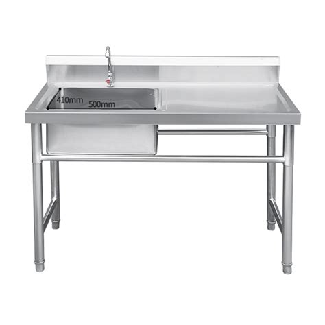 Commercial Restaurant Sink Basin W Workbench Prep And Utility Washing ...