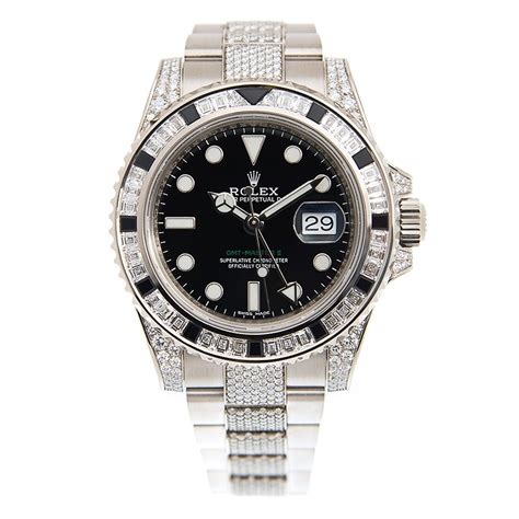Rolex GMT Master II Everose Gold Full Diamond Pave Dial... for Price on ...