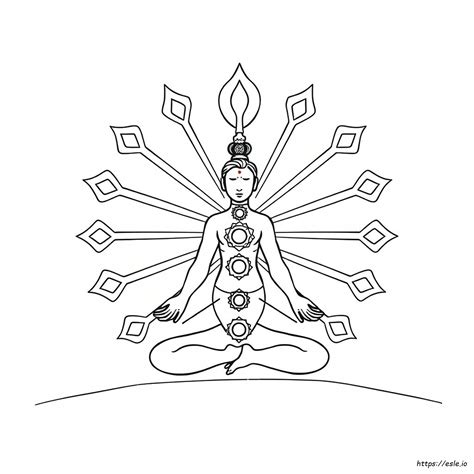 Chakra Color Meanings Chart Coloring Page | ESLE