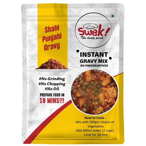 Swak ! The tasty pack Shahi Punjabi Instant Gravy Mix 150 Grams Ready ...