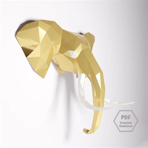 Buy Elephant Papercraft DIY Home Decor PDF Template/papercraft/3d ...