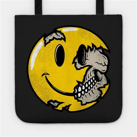 Smiley Face Skull Tote | Pop art painting, Skeleton face, Art inspiration