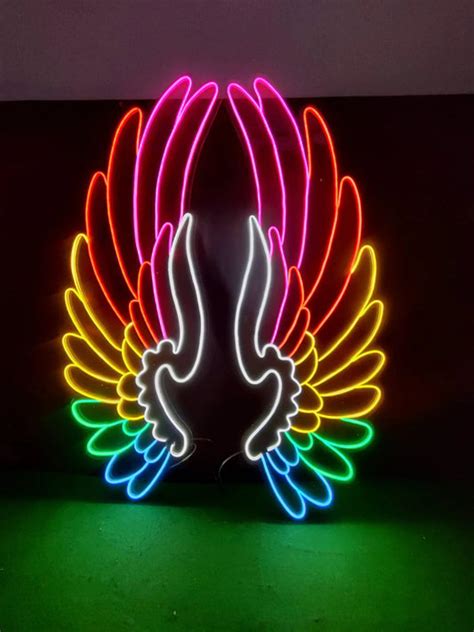 Angle Wings Custom Neon Signs – acrylicsheetsindia