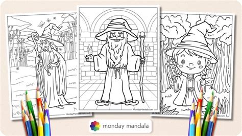 Image result for Wizard Coloring Pages