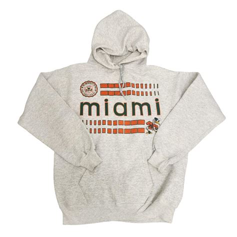 Vintage University of Miami Hoodie Length: 25 Pit... - Depop