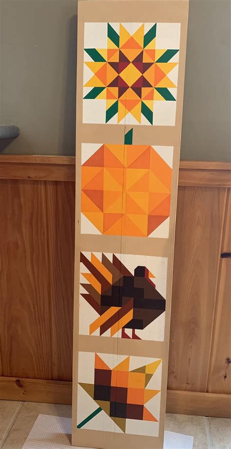 Geometric Barn Quilt Art Piece