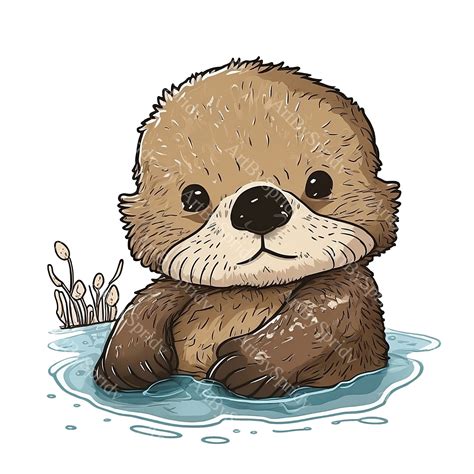 Sea Otter Clip Art