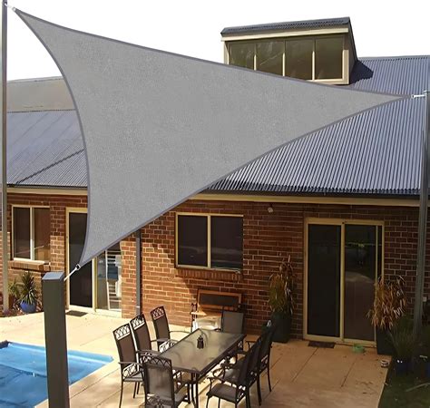 Amazon.com : SUNLAX Sun Shade Sail,16'x16'x16' Grey Triangle Canopy ...