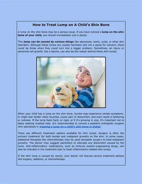 PPT - How to Treat Lump on A Child’s Shin Bone PowerPoint Presentation - ID:12262662