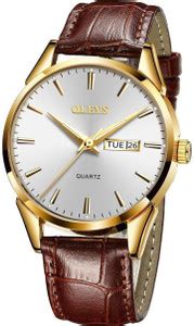 OLEVS Watch,Brown Leather Watch for Men,Men's Luminous Watch,Best ...