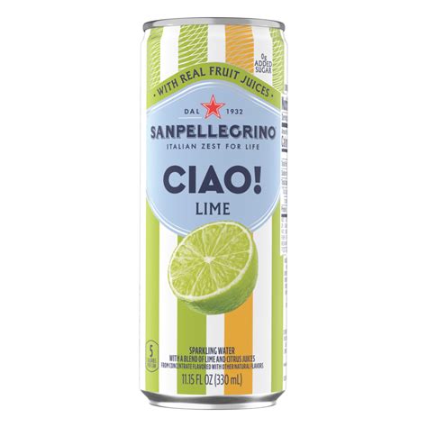 SAN PELLEGRINO, CIAO! LIME SPARKLING WATER - Italco Food Products ...