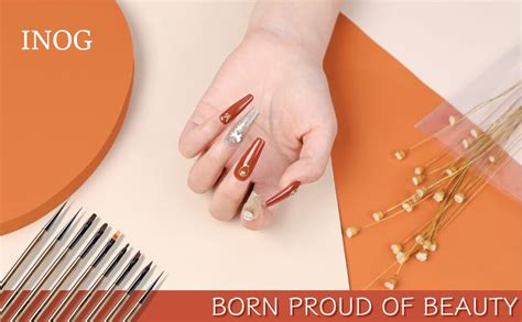 Buy INOG 9Pcs Nail Art Brushes,Nail Art Tool Set, Nail Dotting Tools ...