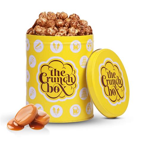 The Crunch Box Sticky English Toffee Popcorn Tin -490 Gms : Amazon.in ...