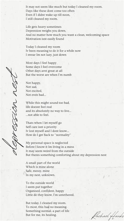 Depression nest a mental health poem – Artofit