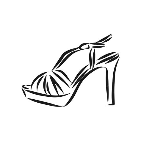 Buty damskie, szkic wektor, buty damskie, ilustracja szkic wektor ...