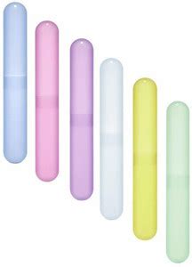 PrettyKrafts 6 Piece Plastic Toothbrush Cover Anti Bacterial Toothbrush ...