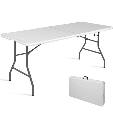 white folding table