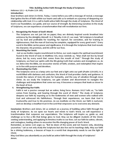 Image result for How to Study Scriptures Passion PDF