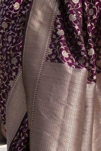 Buy Dharmishta Fashion Women's Wine Lichi Silk With Orignal Golden Zari ...