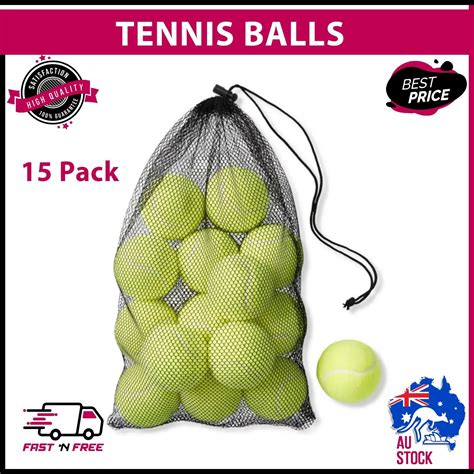 15 X Pack Tennis Balls Bulk Pack Green Tennis Balls Outdoor Playing ...
