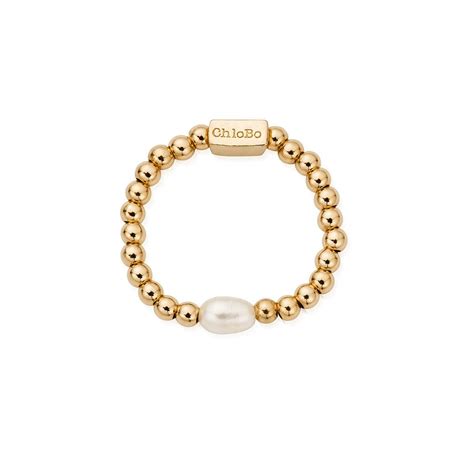 Mini Pearl Ring | Stretch Pearl Rings for Women - ChloBo UK