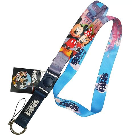 Disneyland Paris Mickey & Minnie Mouse Disney Pin Trading Lanyard Pass ...