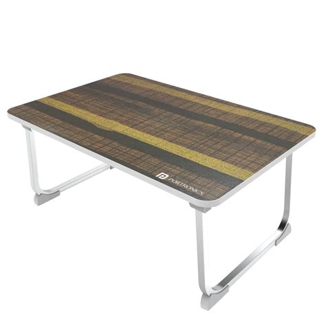 Portronics My Buddy J Portable/Foldable Laptop Table with Laminated MDF ...