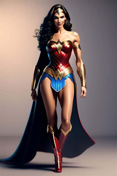 Lexica - Full body 3d render of gal gadot wonder woman beautiful