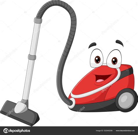 Ilustración Vectorial Del Personaje Aspiradora Sonriente Dibujos ...