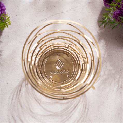 3D Gold Tea light candle Holder | Diwali Decoration Item - Chymey Teas