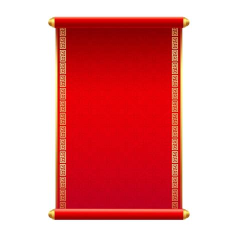 Chinese ancient scroll in vector isolated on white background | Premium ...