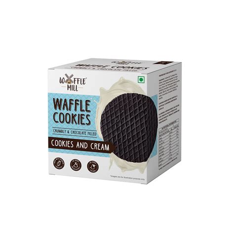 Waffle Mill Waffle Cookies | Cookies & Cream | 1 Box Contains 5 Cookies ...