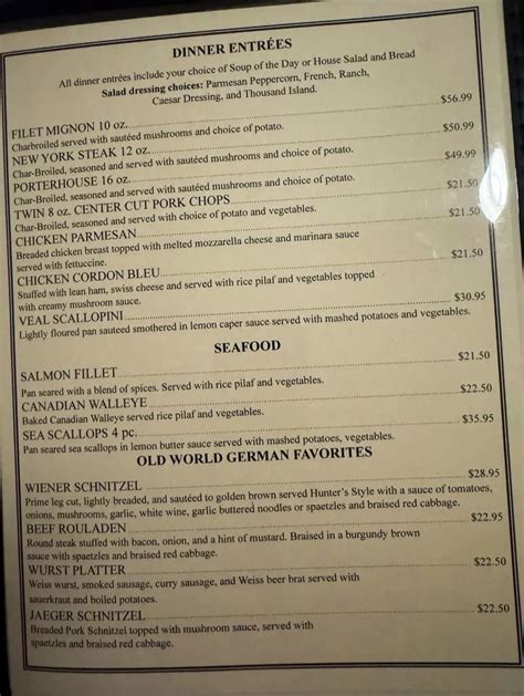 Ricky's Double Barrel Inn Menu - Updated November 2025