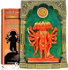 Vedic Vaani Five Face Panchmukhi Lord Bajrangbali Wall Hanging Frame ...
