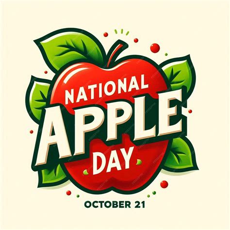 National Apple Day Celebration Holiday Concept Template for Background ...