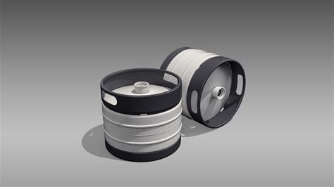 3D keg quarter barrel - TurboSquid 1618098