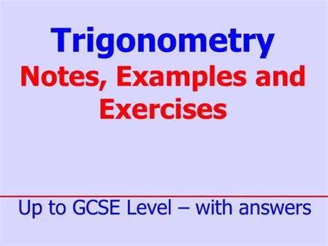 Examples of Trigonometry 的图像结果