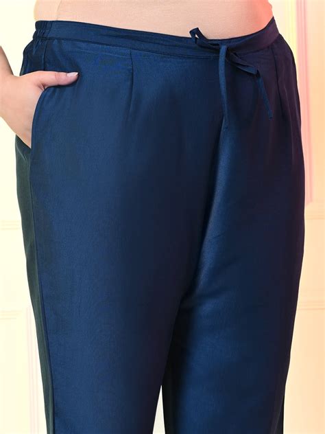 Plus Size Teal Blue Ceroski Kurta Set with Dupatta – DESINOOR.COM