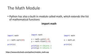 Image result for Math Module in Python Types