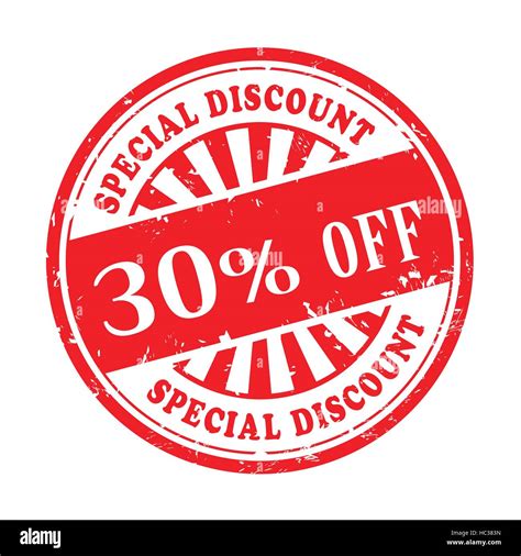illustration of grunge rubber stamp with the text 30 percent off ...