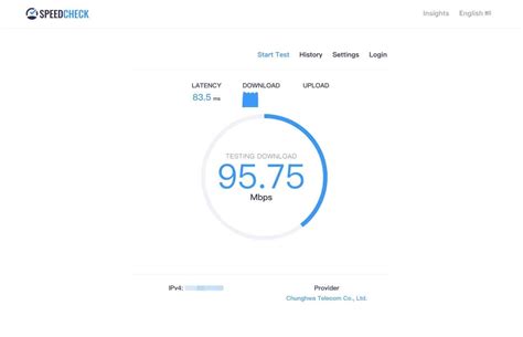 ADSL Speed Test 的图像结果
